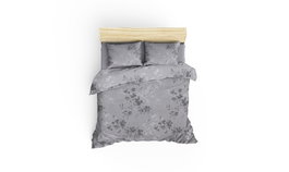 L'essentiel linge de maison Elena - Gris, Blanco y Gris oscuro, 100% algodón ranforce